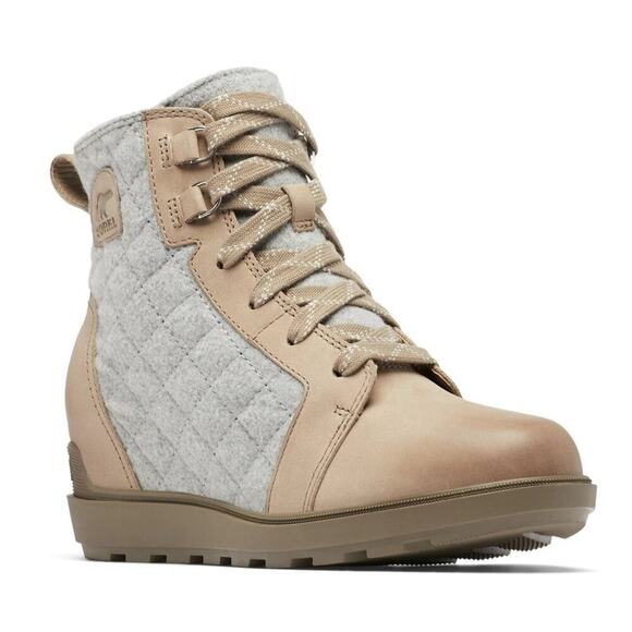 🐨SOREL🐨EVIE 11 NW LACE WOMAN 9.O BOOTIES WATERPROOF OMEGA TAUPE WET SAND NWOB - Picture 1 of 16